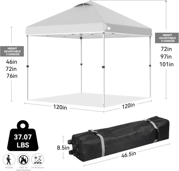 10' x 10' Pop Up Canopy Tent - Image 3