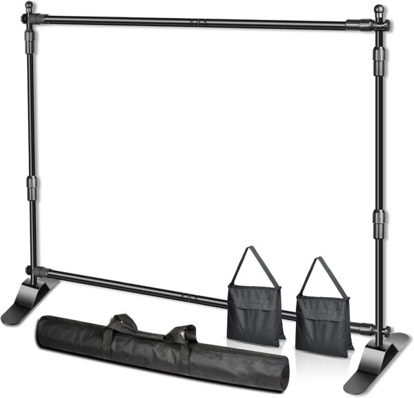 8 x 8 ft Adjustable Backdrop Banner Stand
